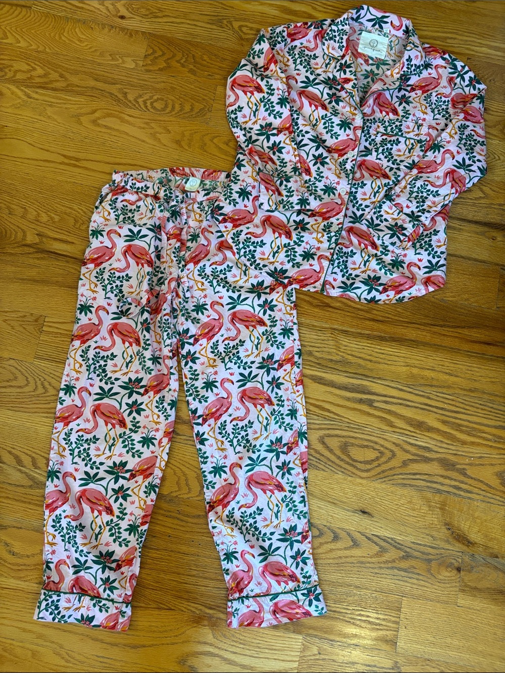 Printfresh “Flock of Flamingos” pajama set XS